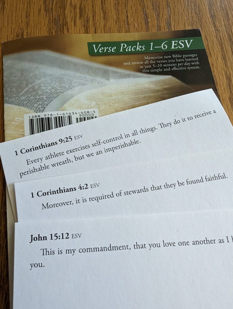 Sample of SCM Bible Verse Packs